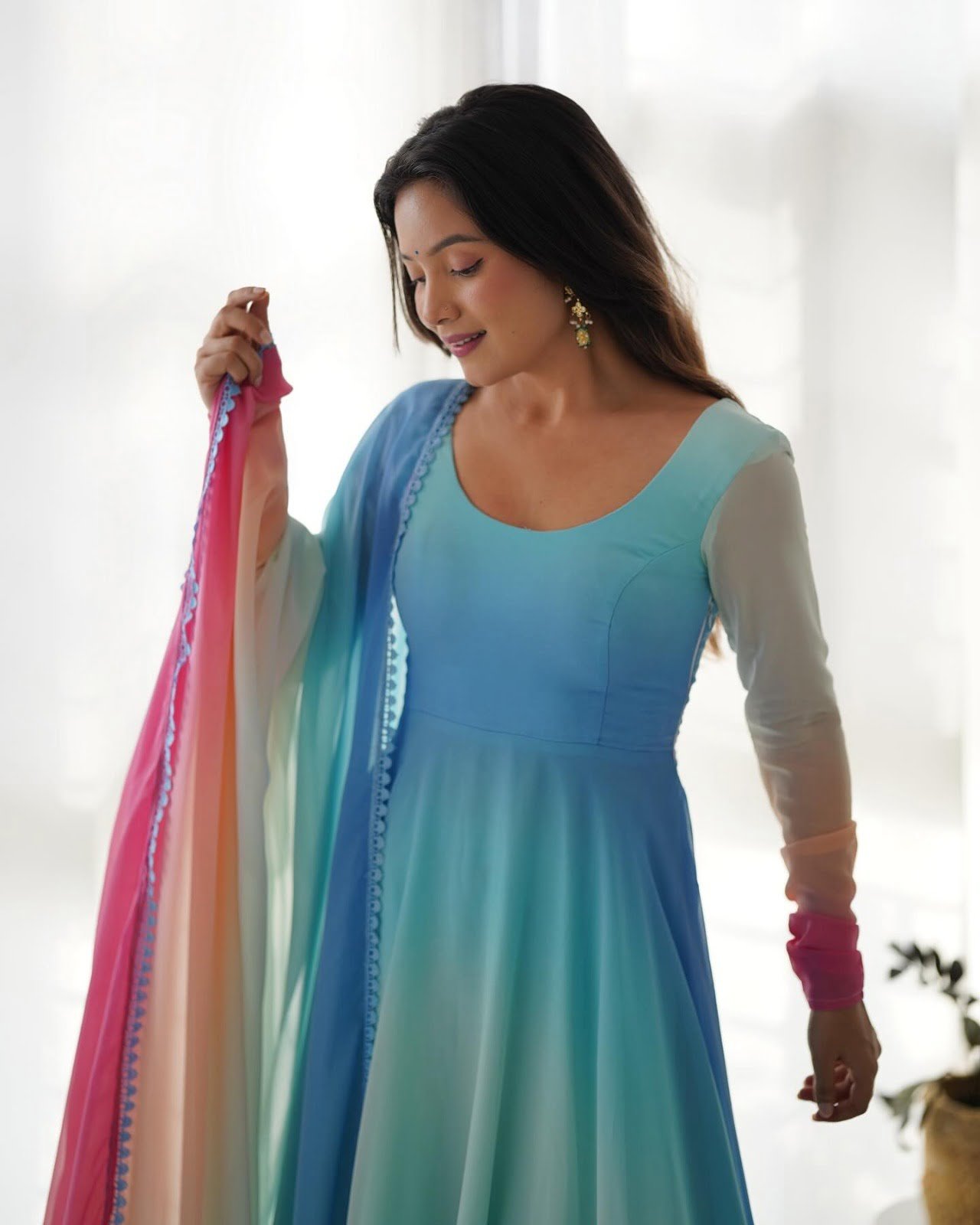 Colourfull Lightweight & Fresh Look Outfit Is Perfect For Upcoming Festivities And Weddings Which Provides You More Comfort And Style
